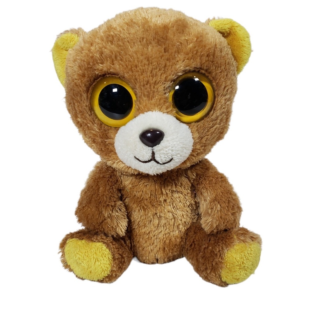 TY Beanie Boos - HONEY the Brown Bear (Solid Eye Color) (Regular Size - 6 inch)